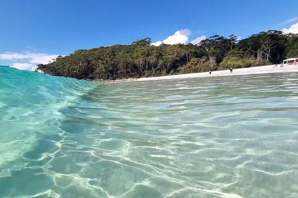The turquoise whater of Greenfield Beach in Jervis Bay National Park